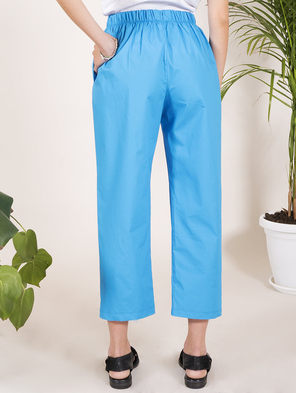 LE STREGHE PANTALONI CROPPED IN COTONE  -50%